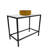 Rectangular Metal Console Sink Set with Glass Vessel Sink and Solid Surface Top - Luminous Collection-102480548-102480552