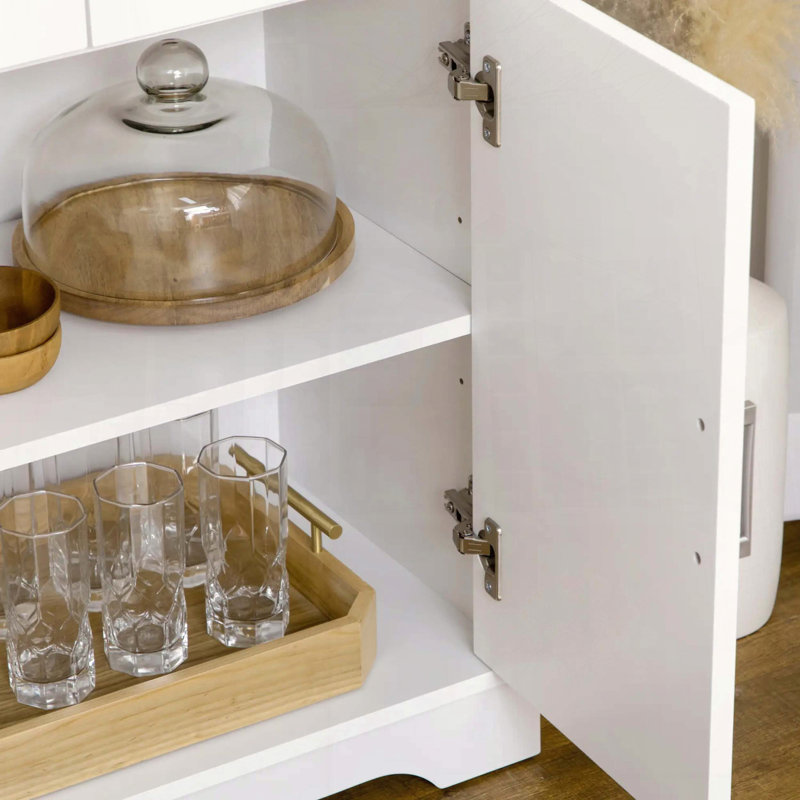 White and Oak Kitchen Sideboard Buffet