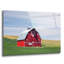  «Red Palouse Barn 2» par David Drost, art mural en verre acrylique, 36 po x 24 po-1340638316