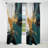 Abstract Velvet Curtain Panel, Gold Green Marble Flow Blackout Decor - Gold And Green White Marble Waterfall V-2121009255