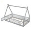Lit simple en forme de tente, avec garde-corps, lattes, porte, gris, lit-1925898309-1925898308