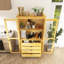 Armoire de rangement 44,7 po avec 4 tiroirs intégrés et porte vitrée Farmhouse-1460065214