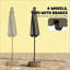 Base de parasol d'extérieur durable avec roues et système de stabilité double pour une mobilité et un soutien accrus