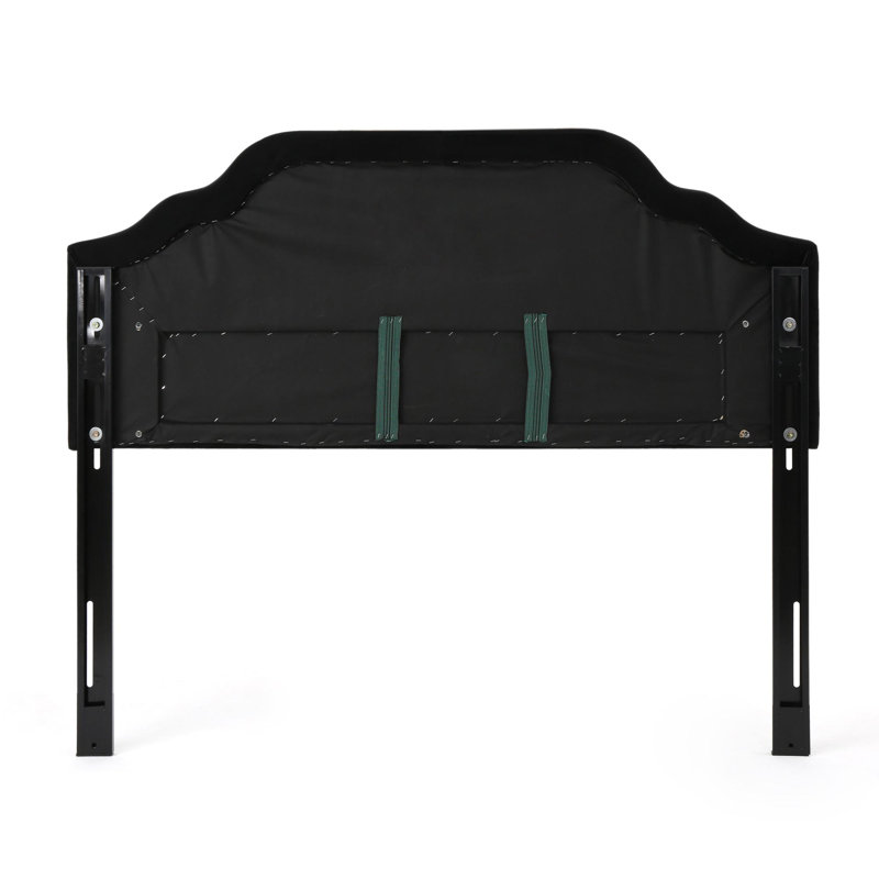 Brooke-Elise Upholstered Metal Panel Headboard, Full / Queen, Black