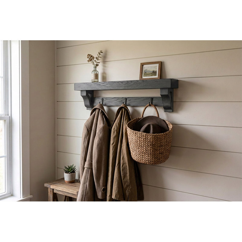 Portemanteaux mural Rayne, Carbon Gray, 24/4/7