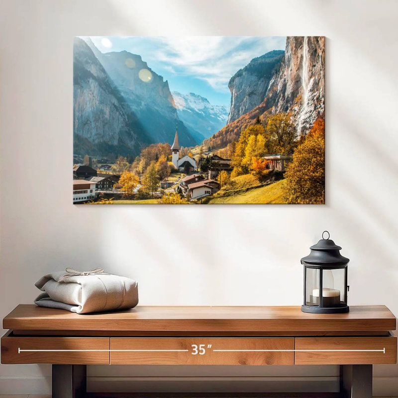 Alvord Lauterbrunnen en automne, H 16 po x l 24 po