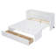 Lit escamotable double avec port USB et grand tiroir, blanc-120940430