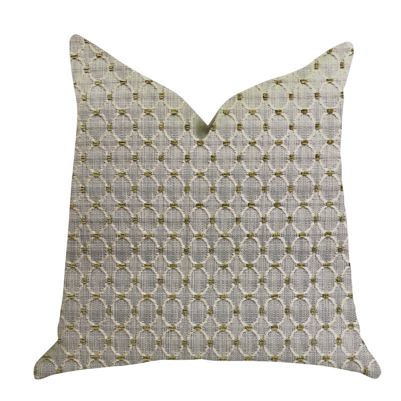 Oreiller circulaire de luxe à anneaux, 20 po x 20 po, Coussin décoratif