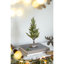 Ensemble de 2, arbre de Noël en PVC 13,5 po sur base en bois avec neige