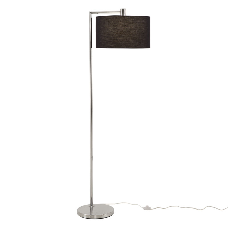 Lampe sur pied 66,65 po Jatoi, Argent, Noir