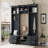 Pahoua Hall Tree 78'' Wide with Bench and Shoe Storage-1436375745
