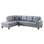 Similicuir gris, canapé modulaire en forme de L, 3 pièces, siège central rétractable, porte-gobelets, soirées de jeux / films, coussins décoratifs, assorti, rangement intérieur, structure en bois massif et en bois d'ingénierie, goujon à profil bas-1193835950