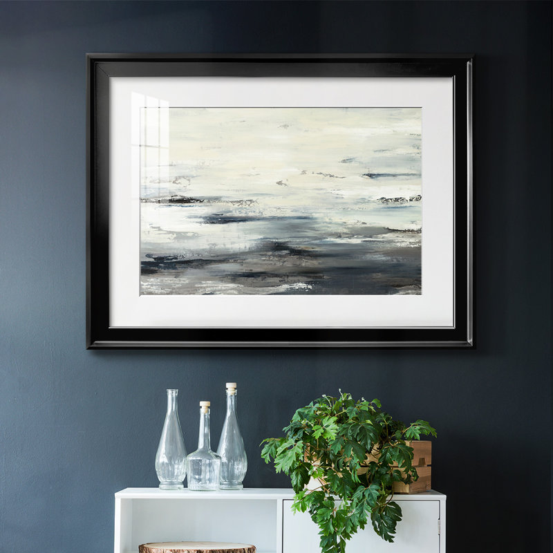 «On the Stormy Seas», impression encadrée avec biseau mat et verre, Noir, H 30 po x l 44 po x P 1,5 po