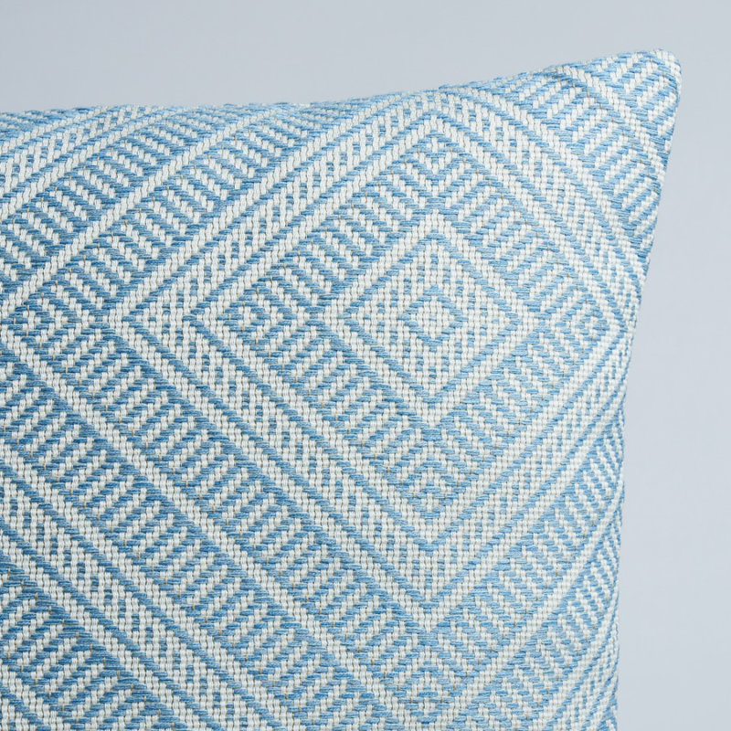 Tortola I/O Pillow, 22" x 22", Light Blue