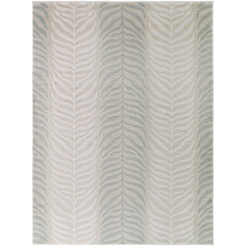 Tapis botanique crème / sauge Safiya, 7 pi 10 po x 10 pi