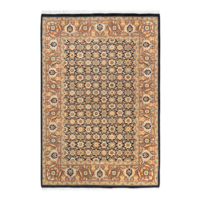 One-of-a-Kind 4' 2" X 6' 0" 2000s Wool Area Rug Black
