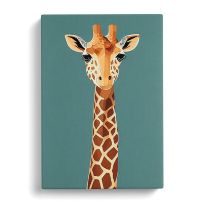 CAN-V0523-1073X Giraffe Geometric - Wrapped Canvas Print