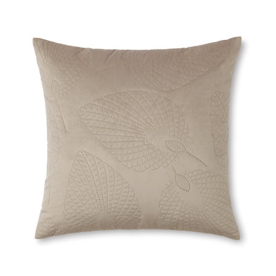 Velvet Pinsonic Leaf Filled Cushion