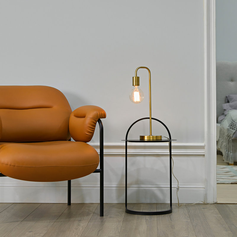 Lampe arquée 18 po Kazutaka, Laiton mat