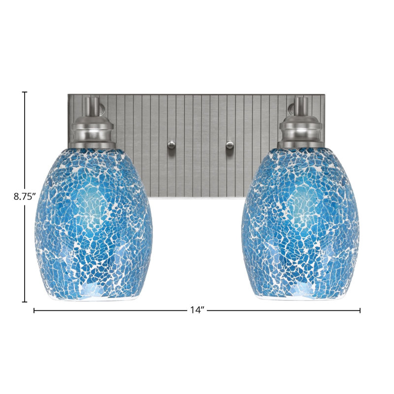 Éclairage pour meuble-lavabo à 2 lumières Gulshad, Nickel brossé