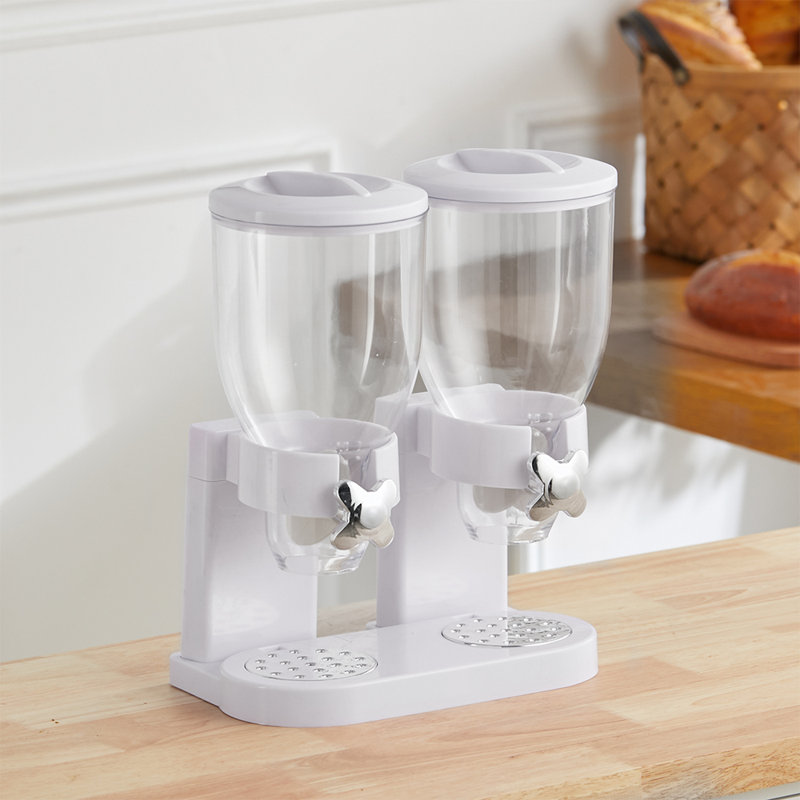 Perras Cereal Dispenser, White/Purple