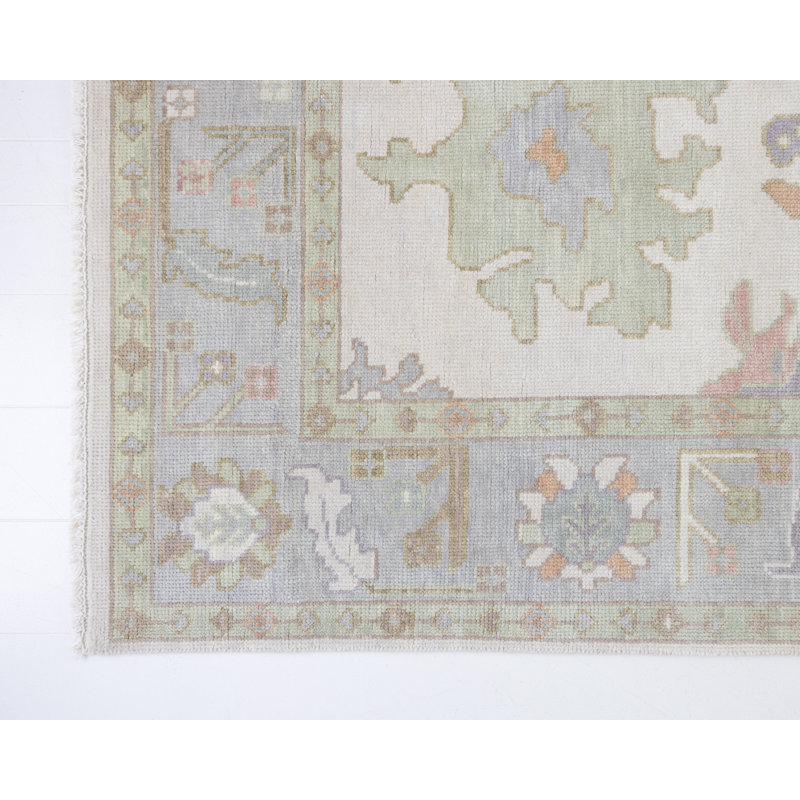 Nellie Handmade Oushak Wool Area Rug, Rectangle 8' x 10'