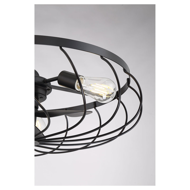 Anjolina 24" 3-Light Fandelier in Oil Rubbed Bronze with Remote Control