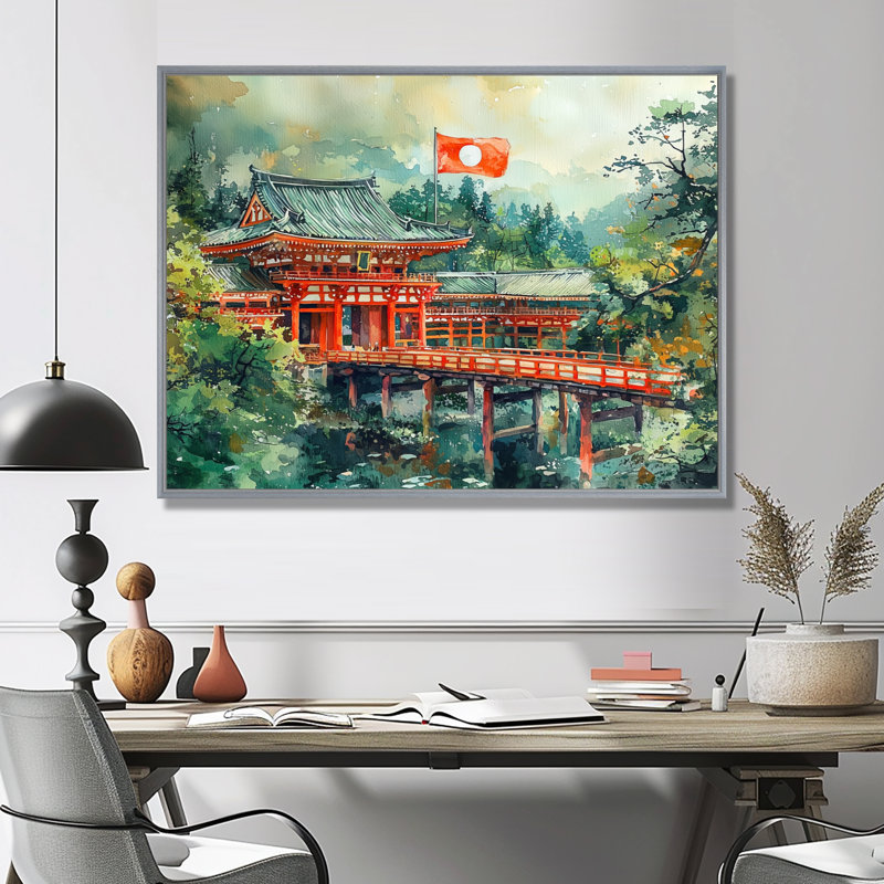 Imtihal - Landscapes Large Wall Art, Argent argent, H 12 po x l 20 po, Avec cadre