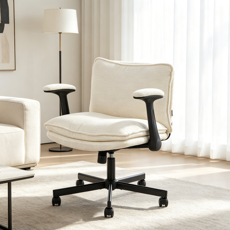 Marlow Home Co. Chenille Office Chair, Cream