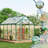 Outdoor Greenhouse Kit with Aluminum Frame, Polycarbonate Panels, Adjustable Roof Vent, Lockable Door, Spacious Gardening Greenhouse-128991972-128991973