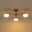 Plafonnier semi-encastré moderne Sputnik à 3 lumières de 56 cm (22 pouces) en verre opale-912720451-910387572