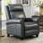 33.5" Wide Classic and Breathable Top Grain Genuine Leather Pushback Recliner-1712034031
