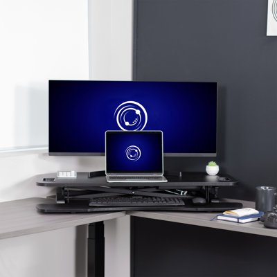 VIVO Height Adjustable Corner Desktop Monitor Riser 38" (DESK-V000KL series)