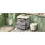Meuble-lavabo de 30 po avec lavabo, structure en bois massif, 3 tiroirs, style rétro élégant et de grande qualité, rangement spacieux, lavabo à trois trous pré-percé, couleur grise, structure en céramique,