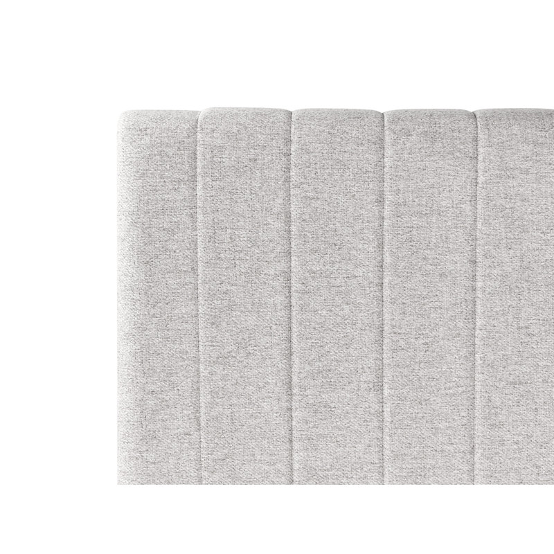 Upholstered Fabric Bed with Mattress, European Kingsize (160 x 200 cm), Grey