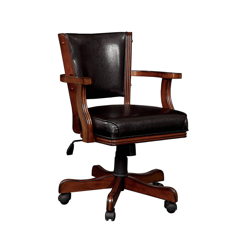 Fauteuil en cuirette avec roulettes