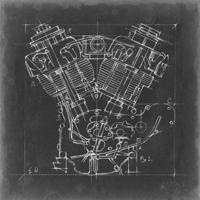 Plan du moteur de la moto I