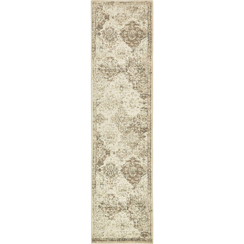 Tapis beige / brun Tobitha Southwestern, Tapis de couloir 2 pi x 6 pi 1 po