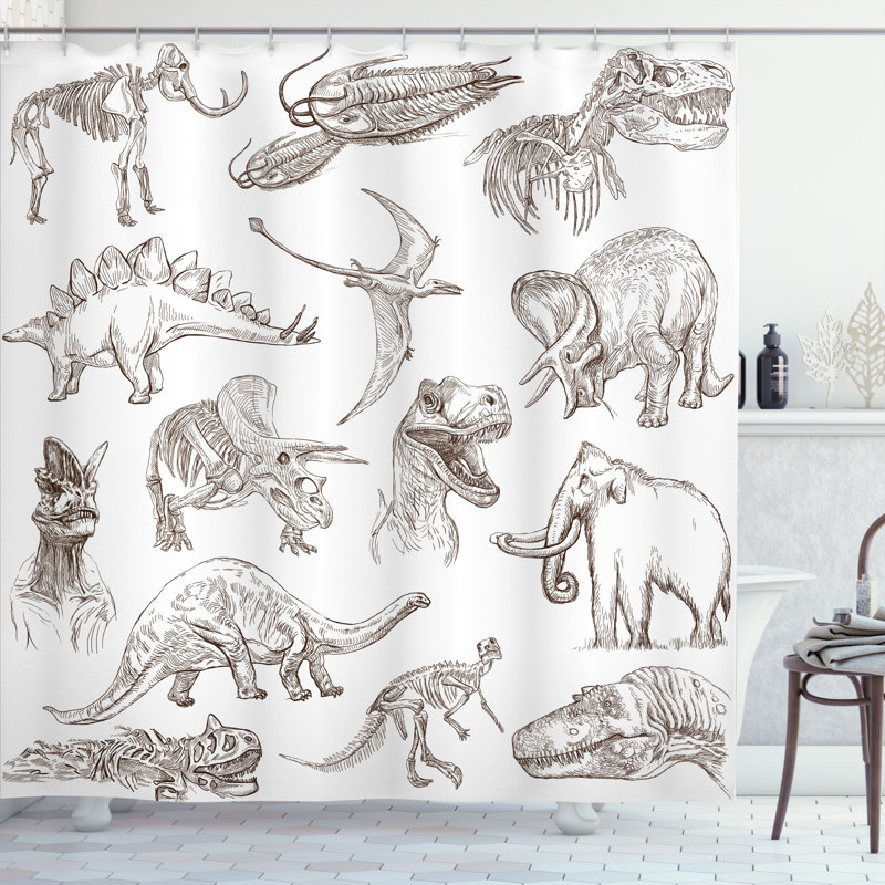 Shower Curtain with Hooks Included, 70" H x 69" W