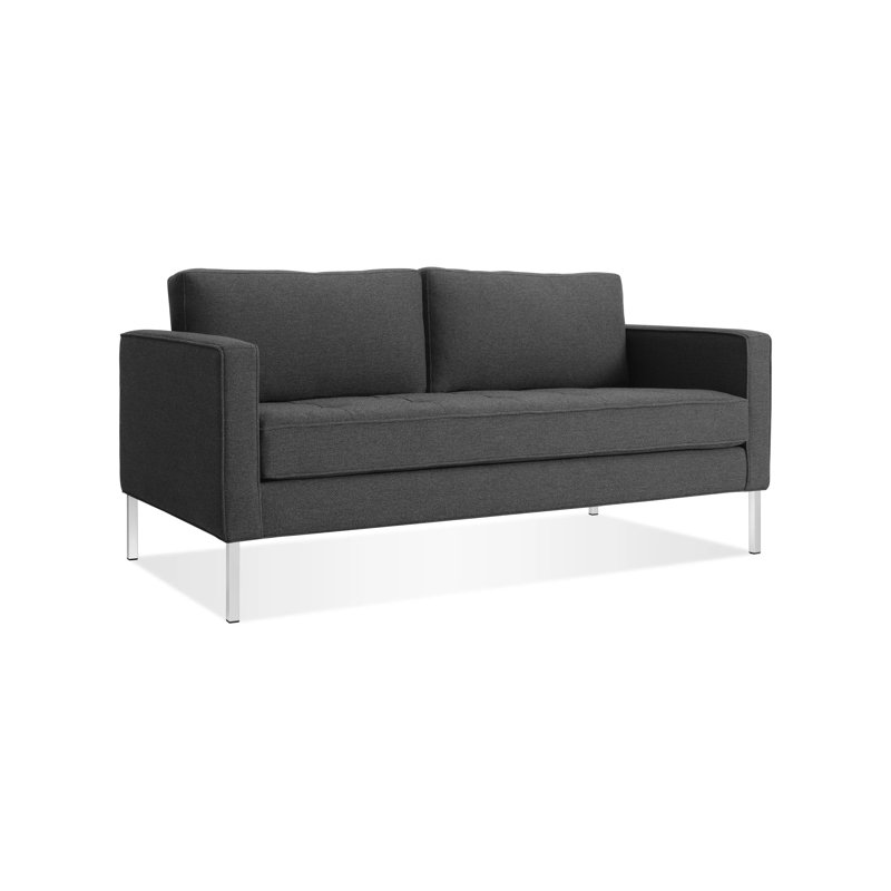 Paramount Loveseat, Sanford Ceramic Crossweave, Stainless Steel