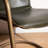 Kokou Leather Dining Chair In Emerald Green