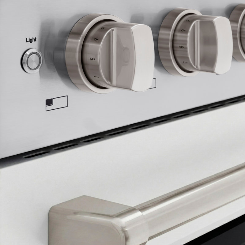 ZLINE 48 in. 6.7 cu. ft. 7 Element Paramount Induction Range with Dual Ovens and White Matte Doors