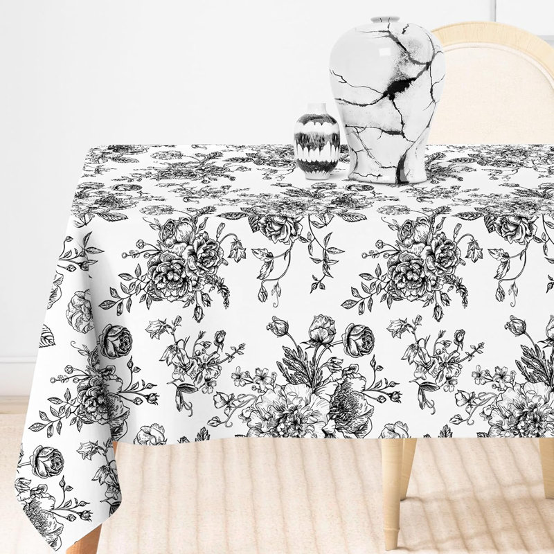 Rectangle Wildflower Fabric Table Cloth