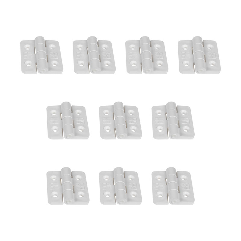 Plastique Outwater: charnière en polypropylène 2 po x 2 po | Noir | Paquet de 10, Noir