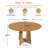 47" Farmhouse Round Dining Table For 4, Mdf Circle Table With Warm Oak Finish, 300lb Weight Capacity, Easy Assembly For Dining Room/kitchen/living Room – Spiced Oak