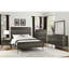 Table de chevet grise à trois tons dans le mobilier de chambre à coucher - Placage moderne avec 2 tiroirs