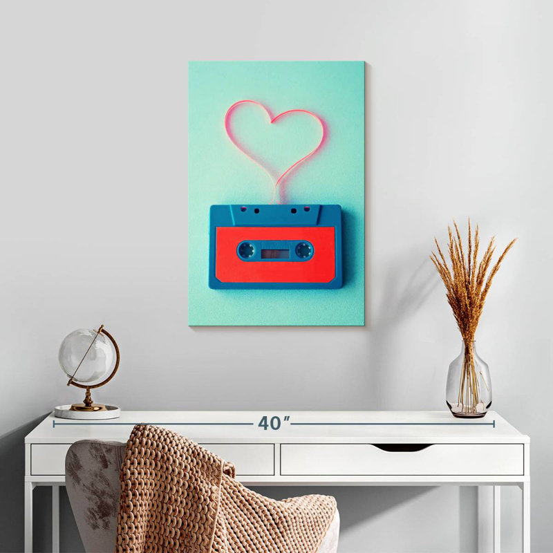 Abarca Heart Cassette Tape, 24" H x 16" W