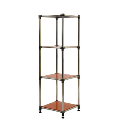 Orange 4 Heavy Duty Shelving - Stainless Steel, 100Lbs Per Shelf, For Indoor And Outdoor Space Organization Allocation Techniques Unit & Management Strategies