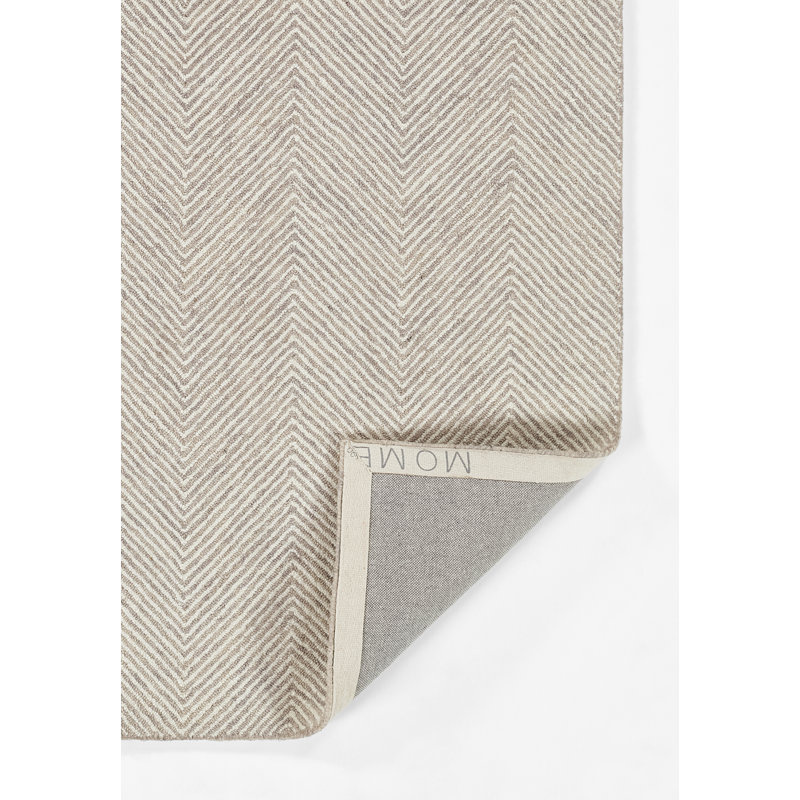 Wheaton Wool Chevron Area Rug in Taupe, Rectangle 9' x 12'