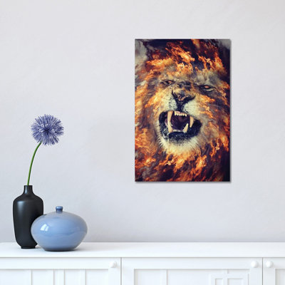 Mane of Fire 1 Piece Wrapped Canvas Wall Art